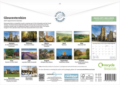 Gloucestershire A4 Calendar 2027