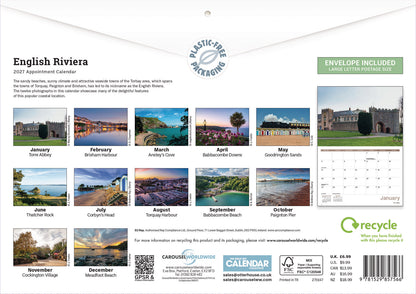 English Riviera A4 Calendar 2027