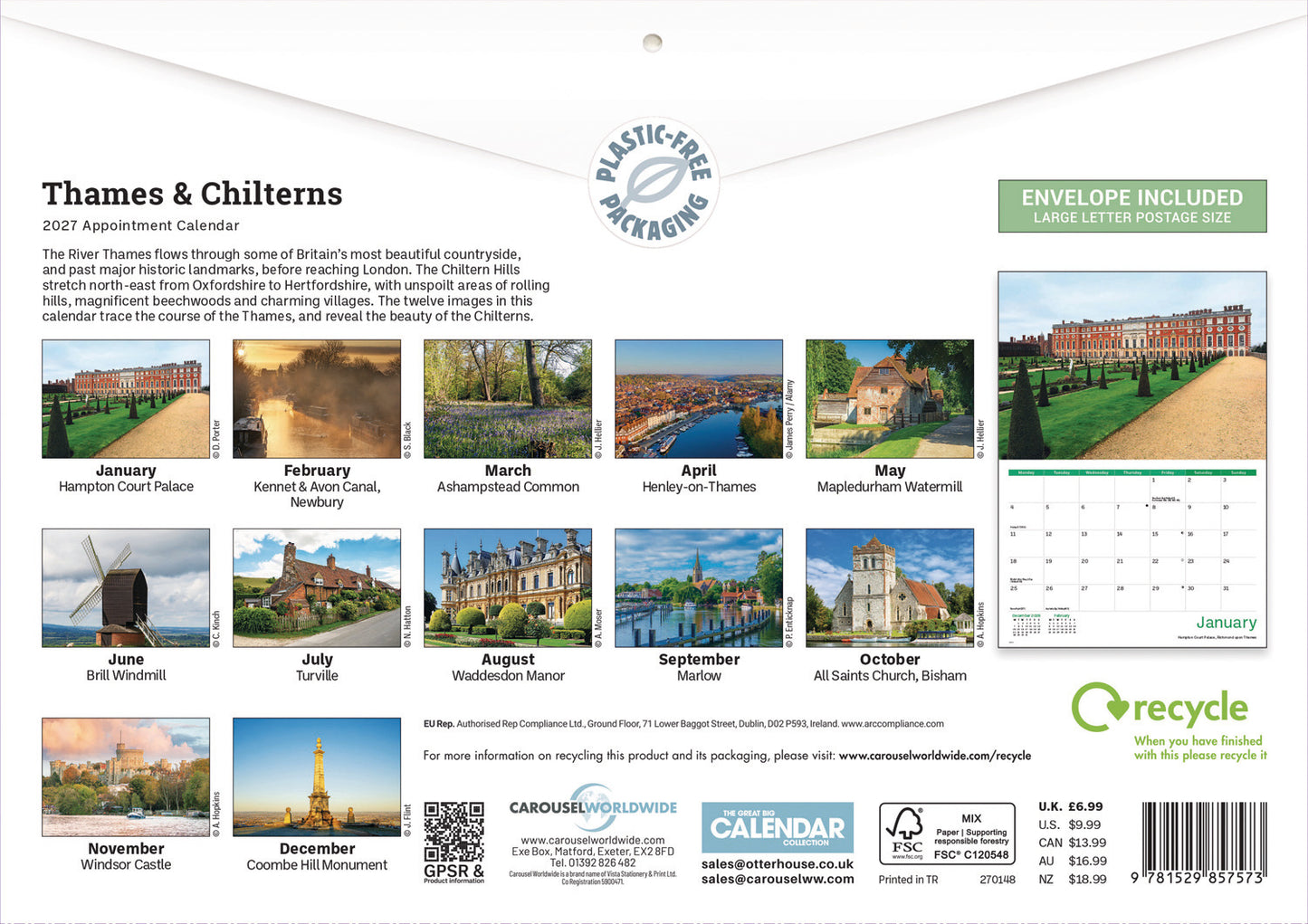 Thames & Chilterns A4 Calendar 2027