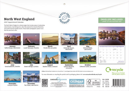 North West England A4 Calendar 2027