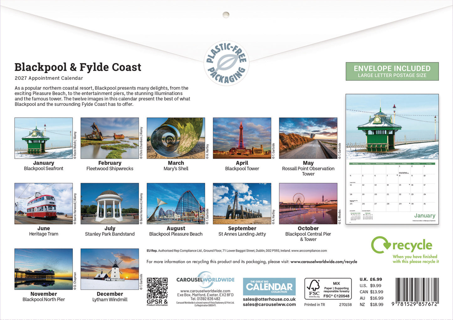 Blackpool & Fylde Coast A4 Calendar 2027