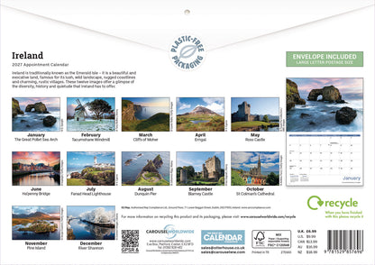 Ireland Eire A4 Calendar 2027