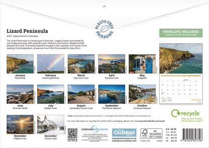 Lizard Peninsula A4 Calendar 2027