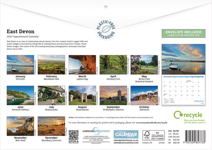 East Devon A4 Calendar 2027