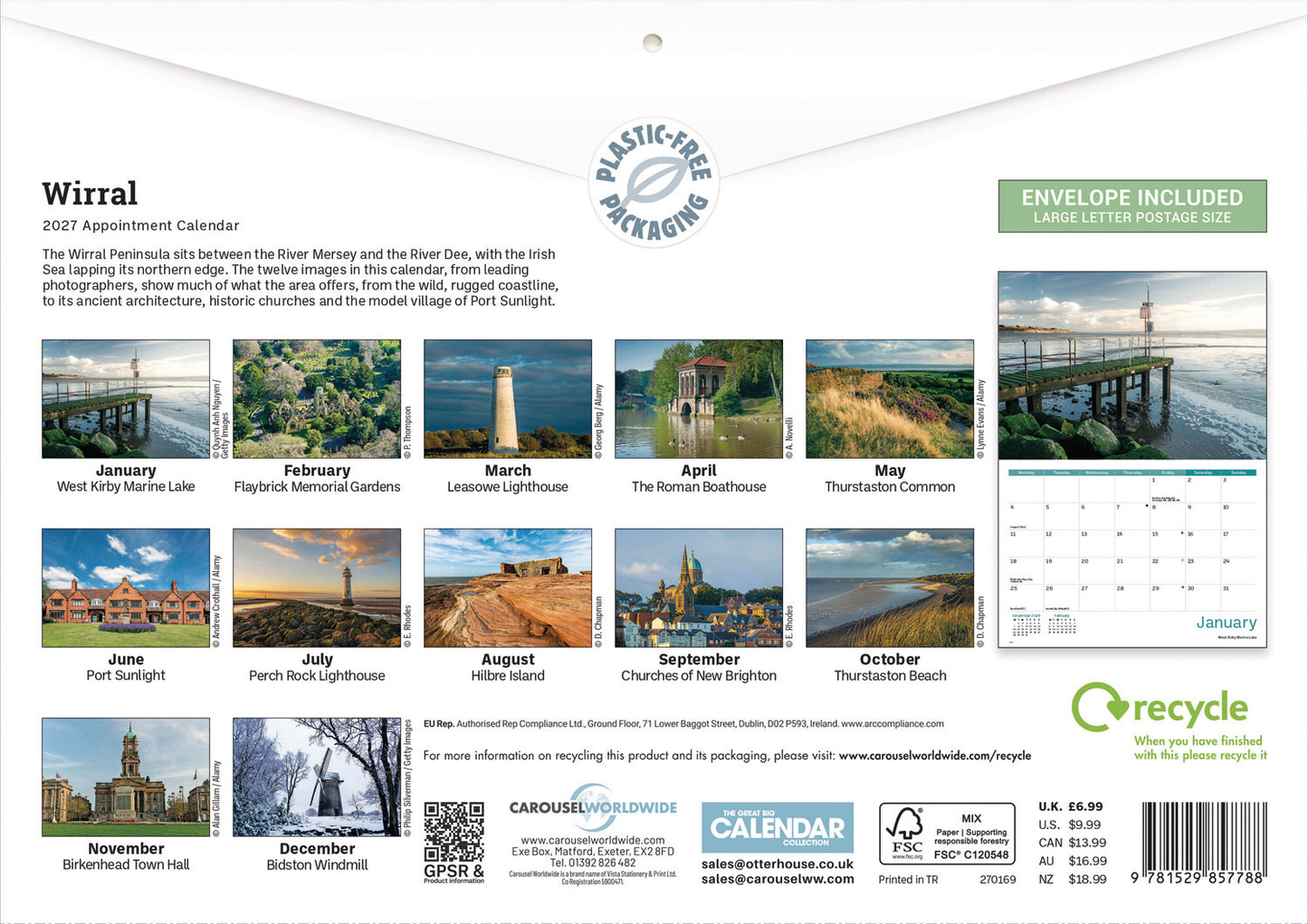 Wirral A4 Calendar 2027