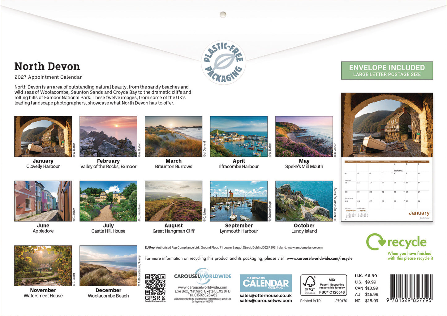 North Devon A4 Calendar 2027