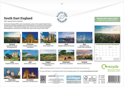 South East England A4 Calendar 2027