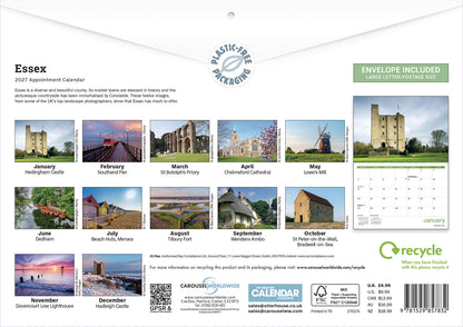 Essex A4 Calendar 2027