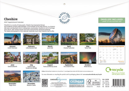 Cheshire A4 Calendar 2027