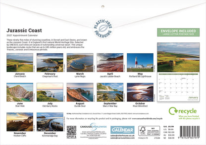 Jurassic Coast A4 Calendar 2027