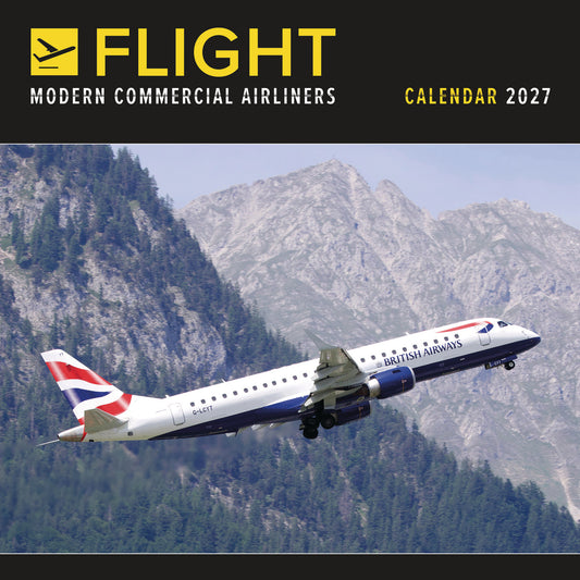 Flight, Modern Commercial Airliners Wall Calendar 2027