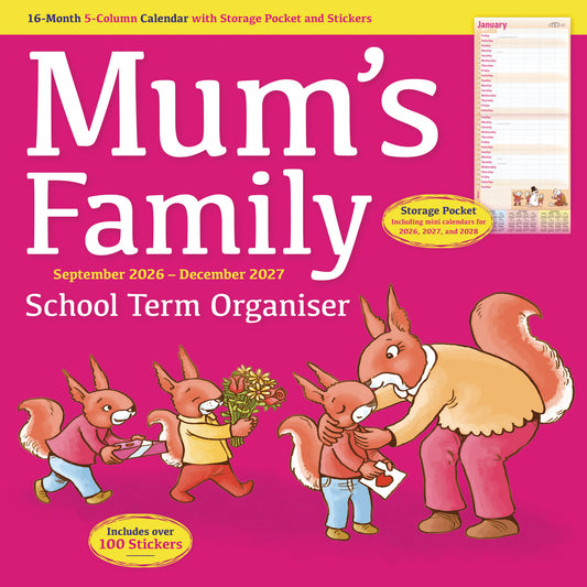 Mums Family Organise Planner Wall Calendar 2027