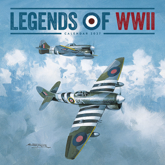 Legends of WWII Wall Calendar 2027