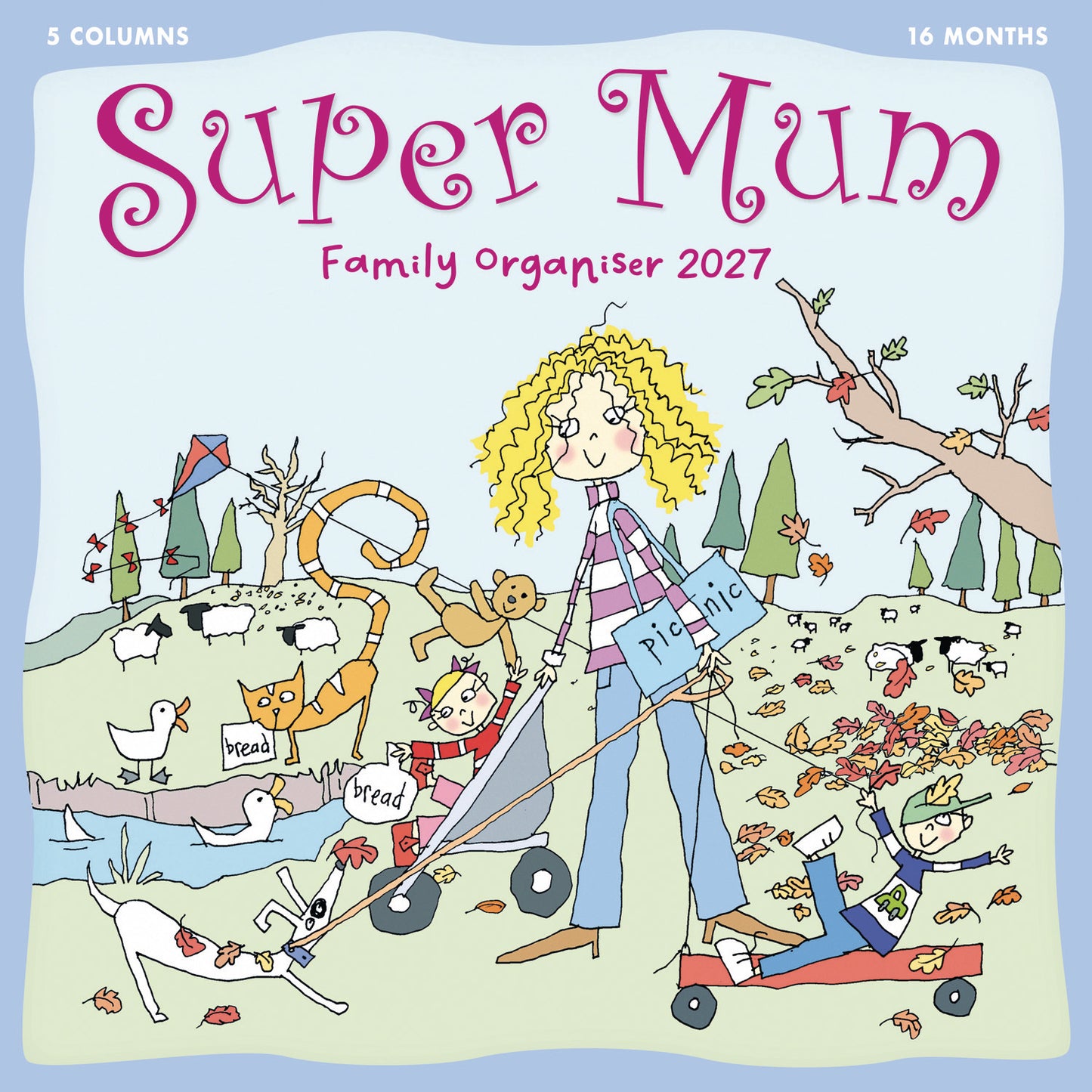 Super Mum, Kim Nas Planner Wall Calendar 2027