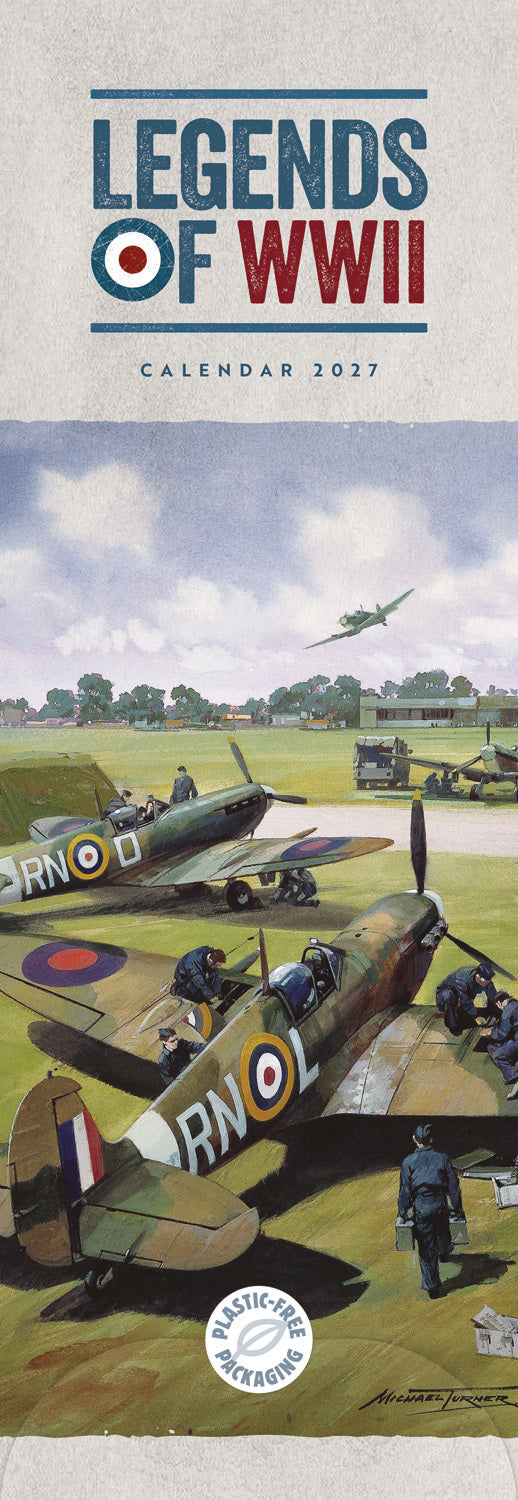 Legends of WWII Slim Calendar 2027