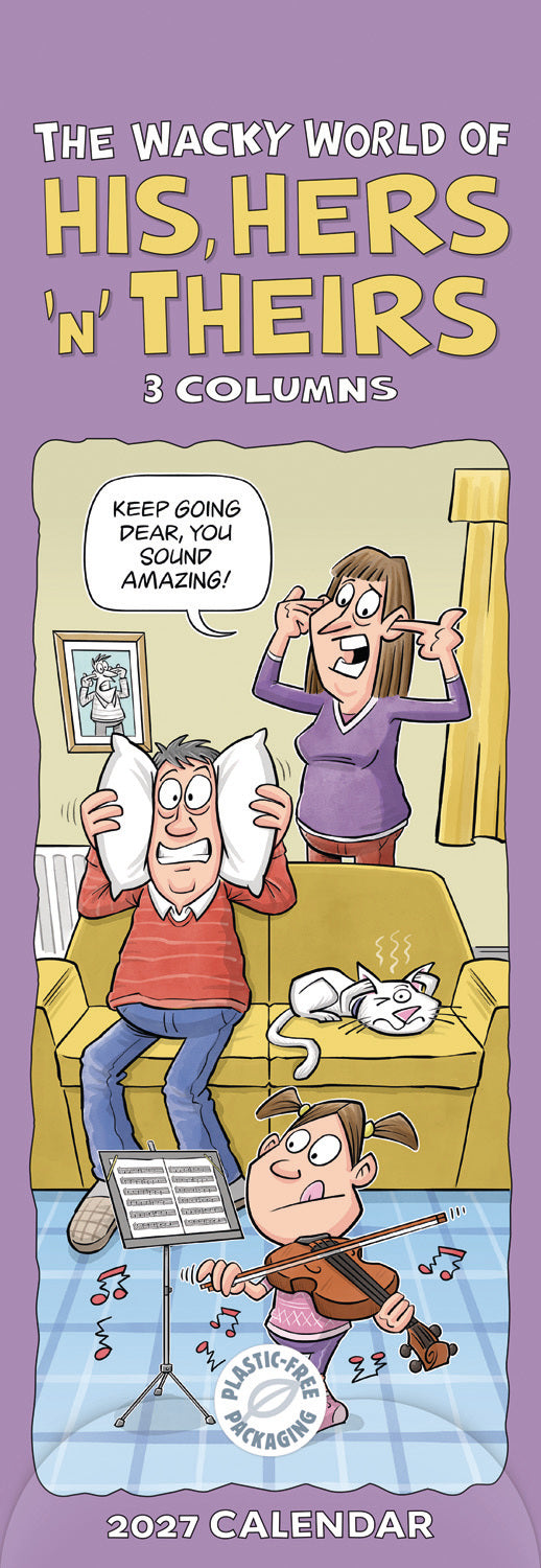 Wacky World of His, Hers and Theirs Planner Slim Calendar 2027