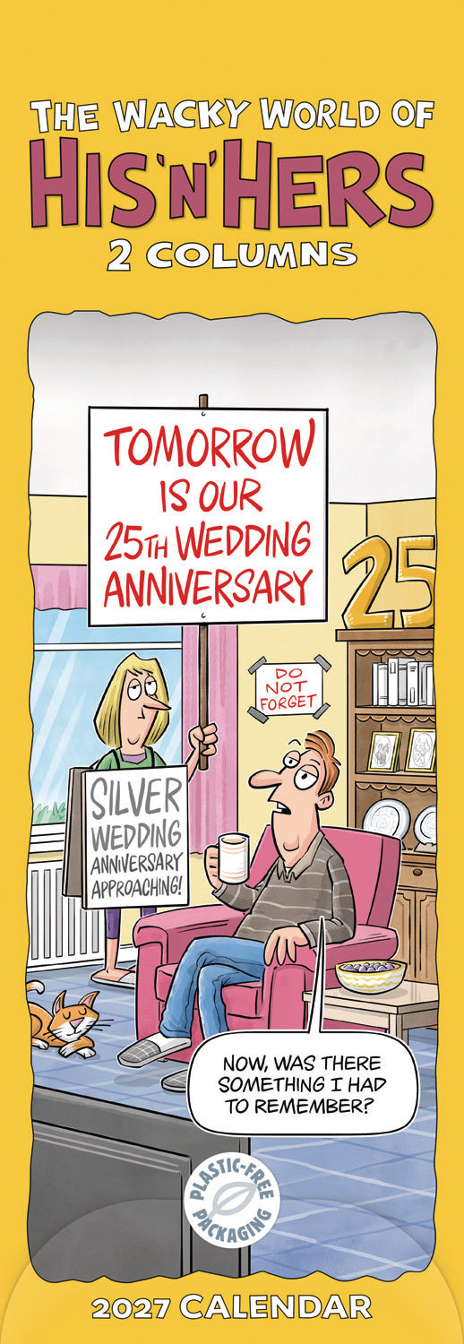 Wacky World of His n Hers Planner Slim Calendar 2027