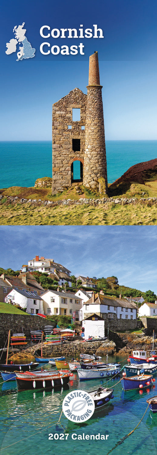 Cornish Coast Slim Calendar 2027