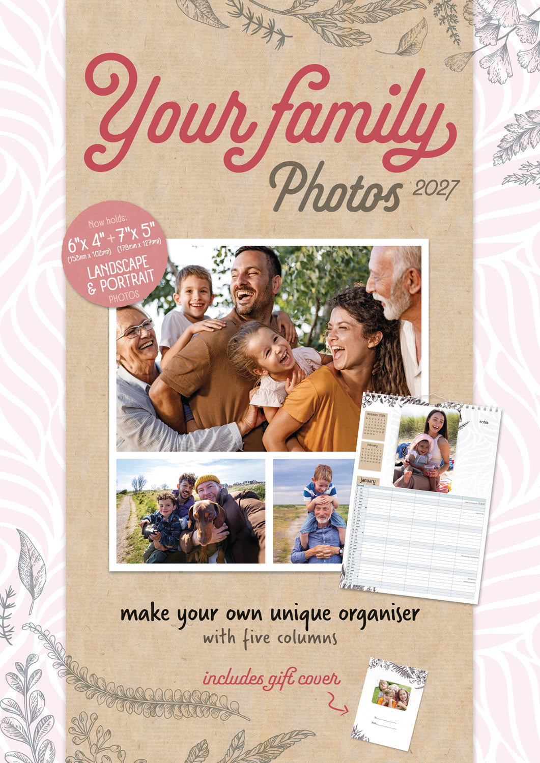 Your Family Photos Planner A3 Calendar 2027