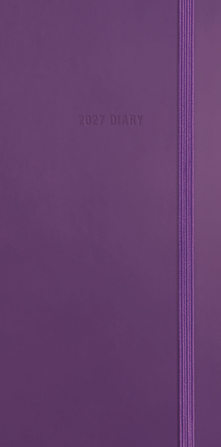 Fashion Diary Purple Soft Touch Slim Diary 2027