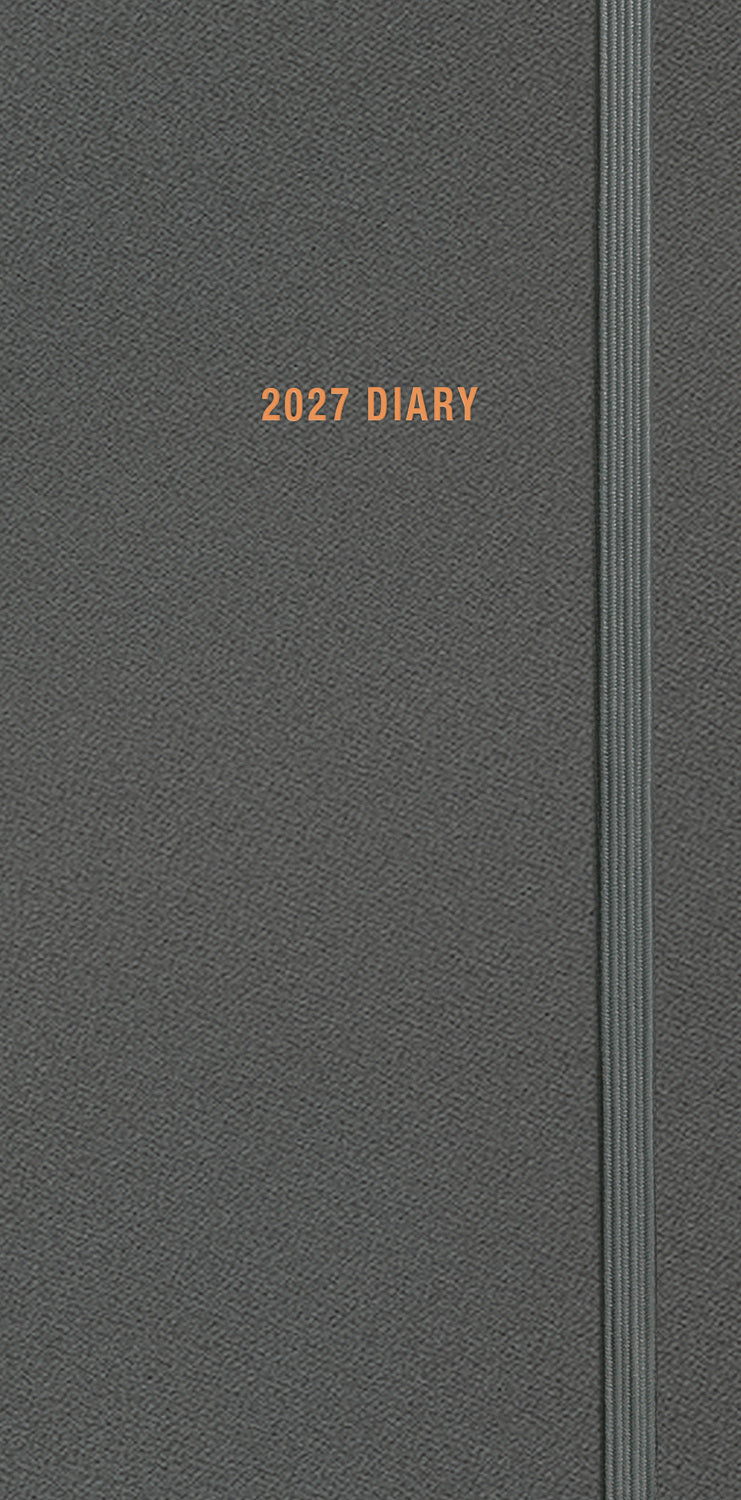 Fashion Diary Charcoal Slim Diary 2027