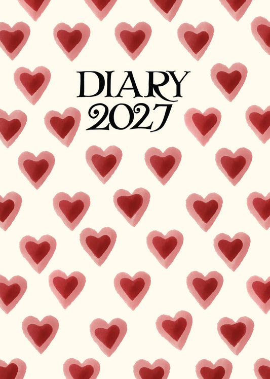 Emma Bridgewater Double Hearts A6 Diary 2027