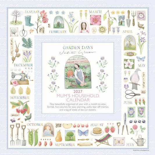 Garden Days Househol Planner Wall Calendar 2027