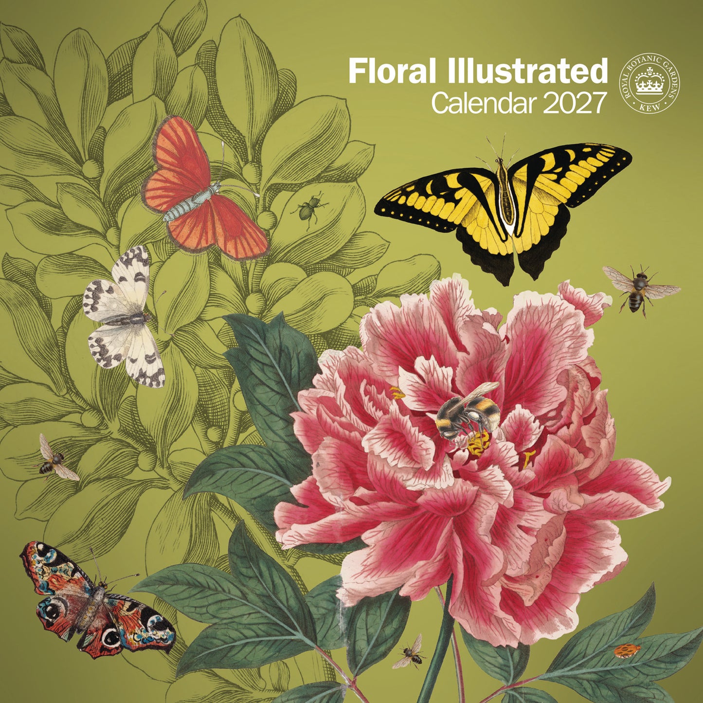 Royal Botanic Gardens Kew Floral Illustrated Wall Calendar 2027