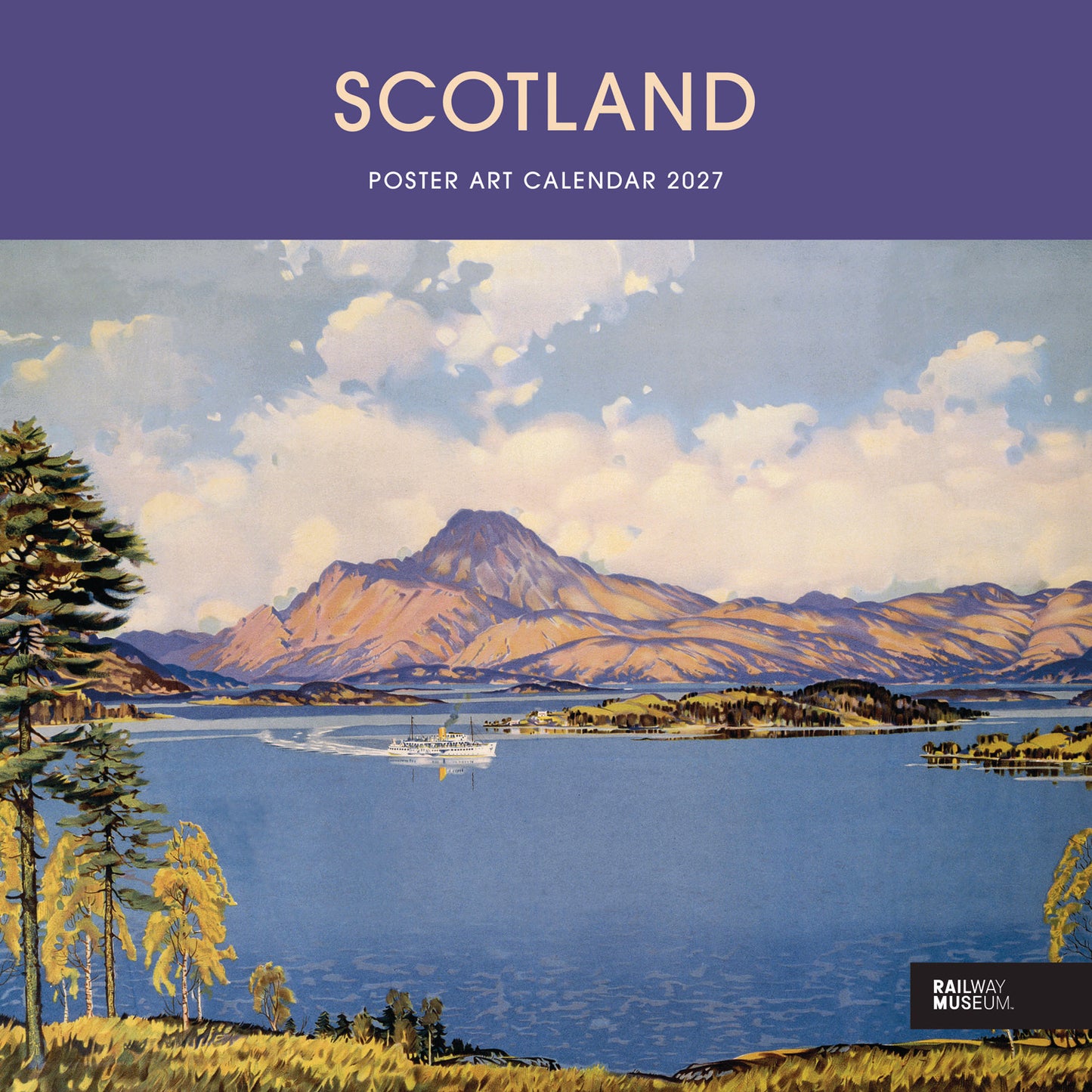 Scotland Poster Art NRM Wiro Wall Calendar 2027