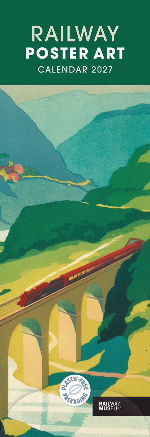 Railway Poster Art NRM Slim Calendar 2027