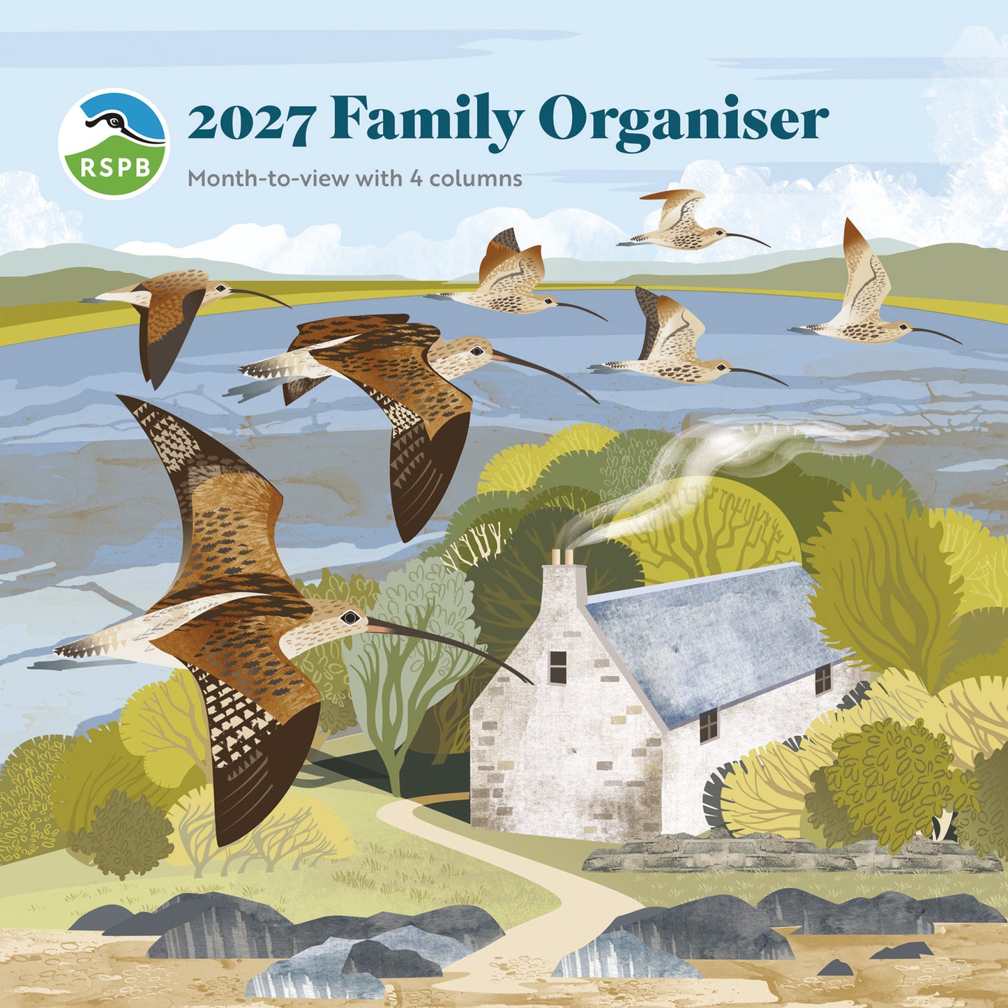 RSPB Illustrated Househol Planner Wall Calendar 2027