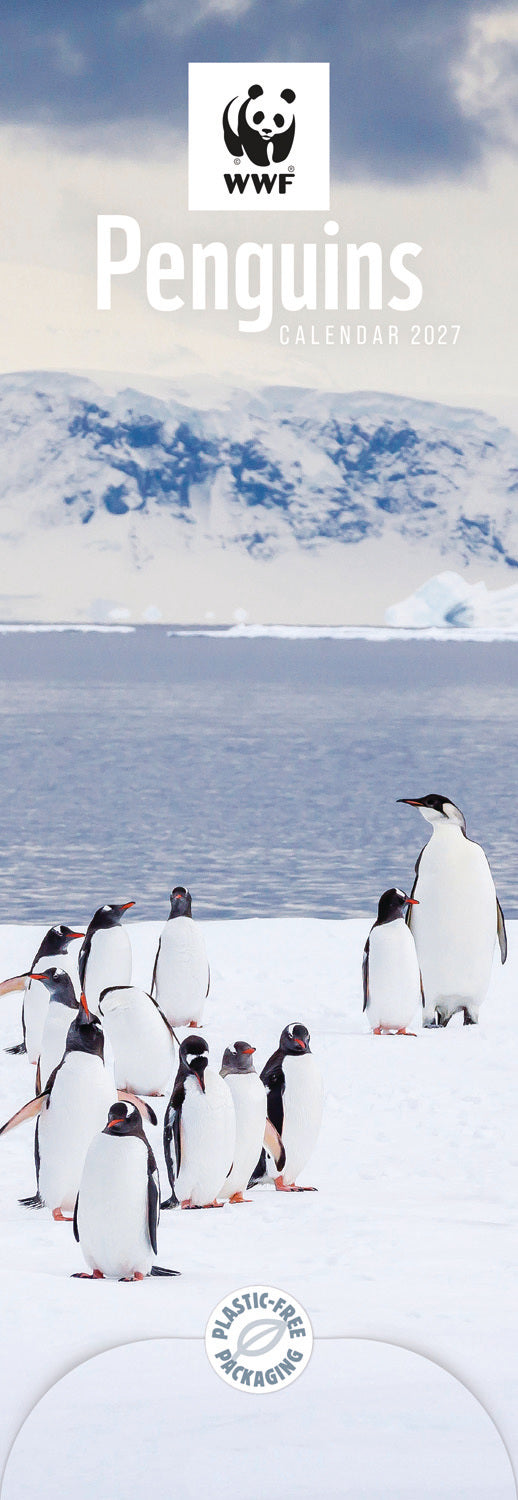 Penguins WWF Slim Calendar 2027