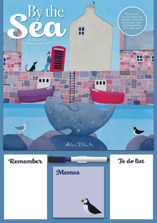 Ailsa Black By the Sea Planner A3 Calendar 2027