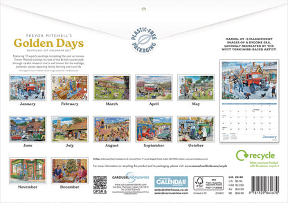Golden Days, Trevor Mitchell A4 Calendar 2027