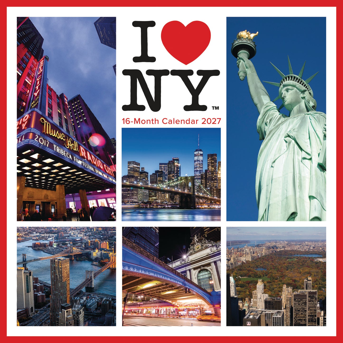 I Love NY, City Wall Calendar 2027