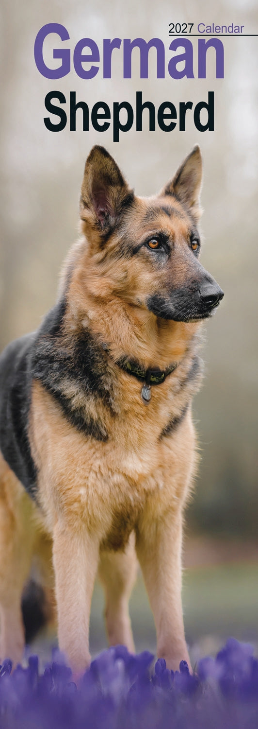 German Shepherd Slim Calendar 2027