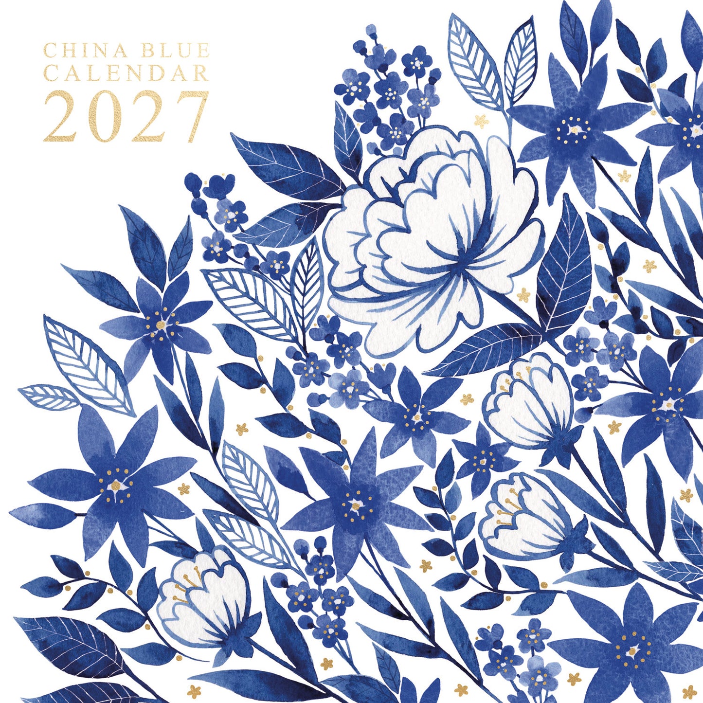 China Blue, Orchard Design Wall Calendar 2027