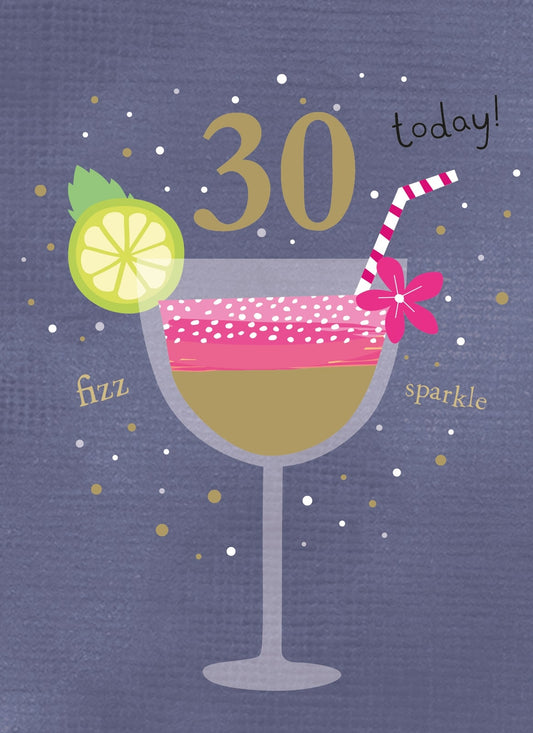 Age To Celebrate Card - 30 Cocktails
