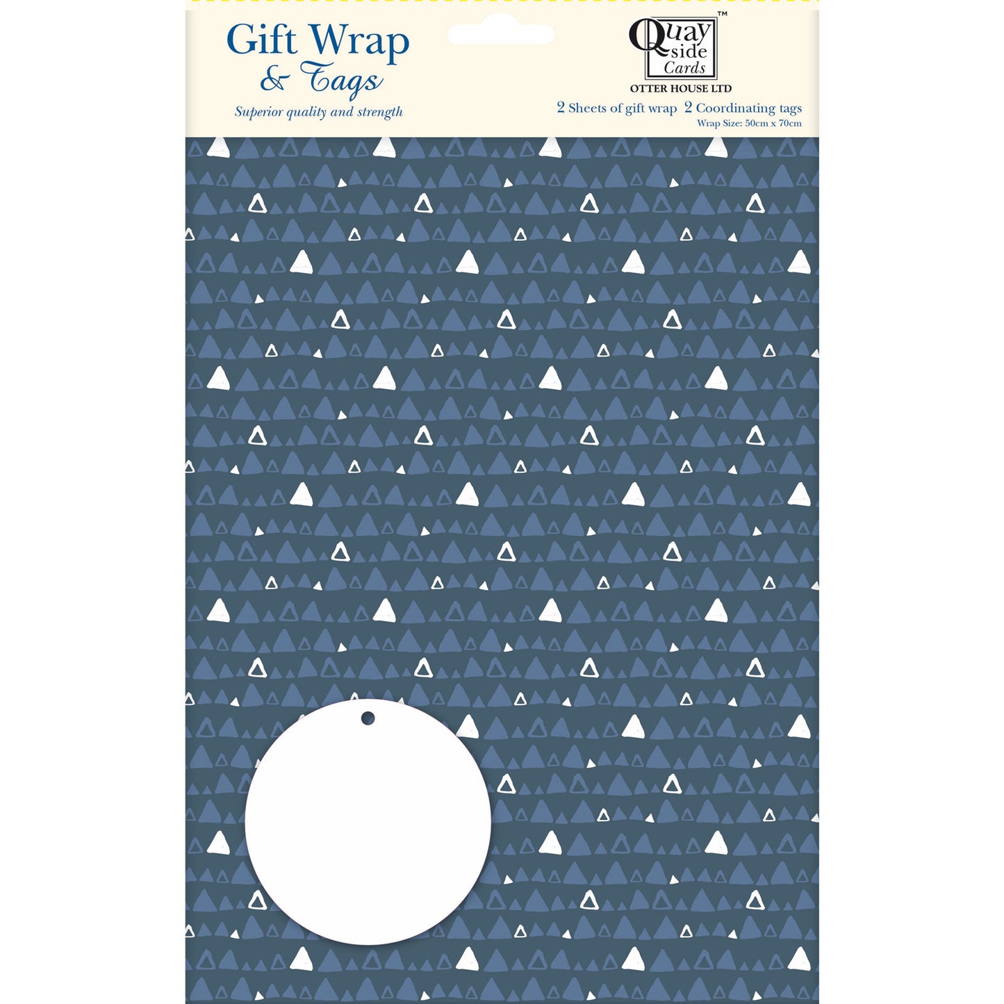 Gift Wrap & Tags - Pyramid Pattern (2 Sheets & 2 Tags)
