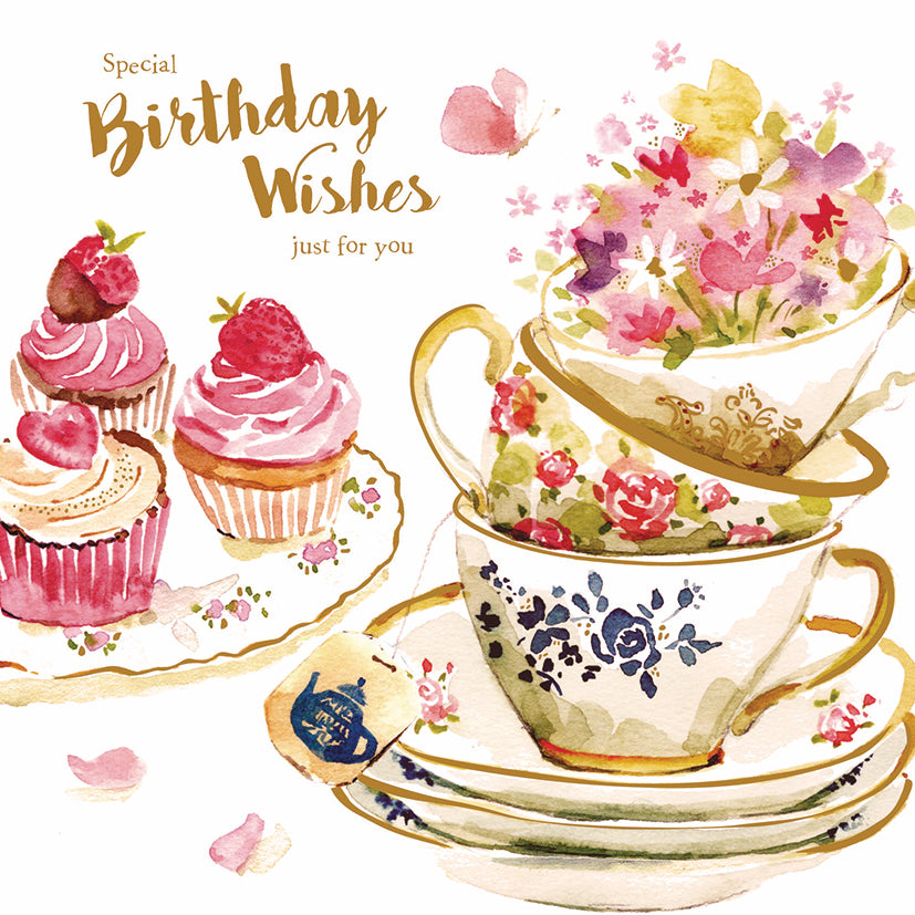 Birthday Treats Card Collection - Teacups