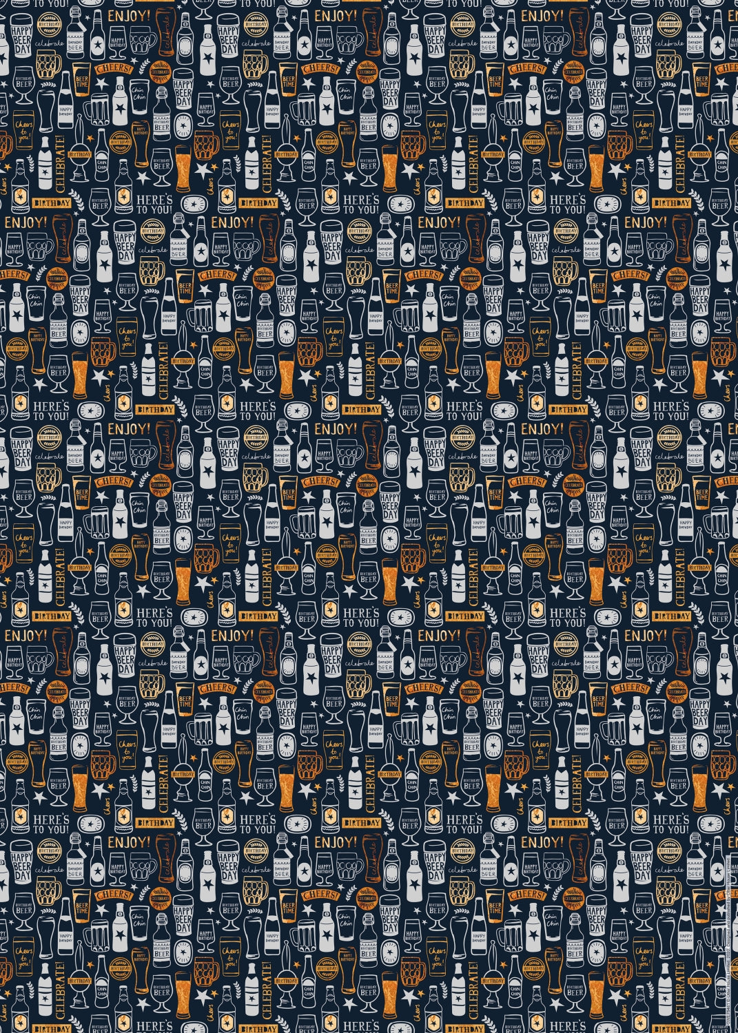 Gift Wrap & Tags - Birthday Cheers! (2 Sheets & 2 Tags)