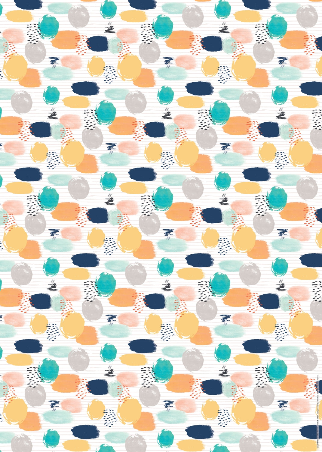 Gift Wrap & Tags - Pastel Shapes (2 Sheets & 2 Tags)