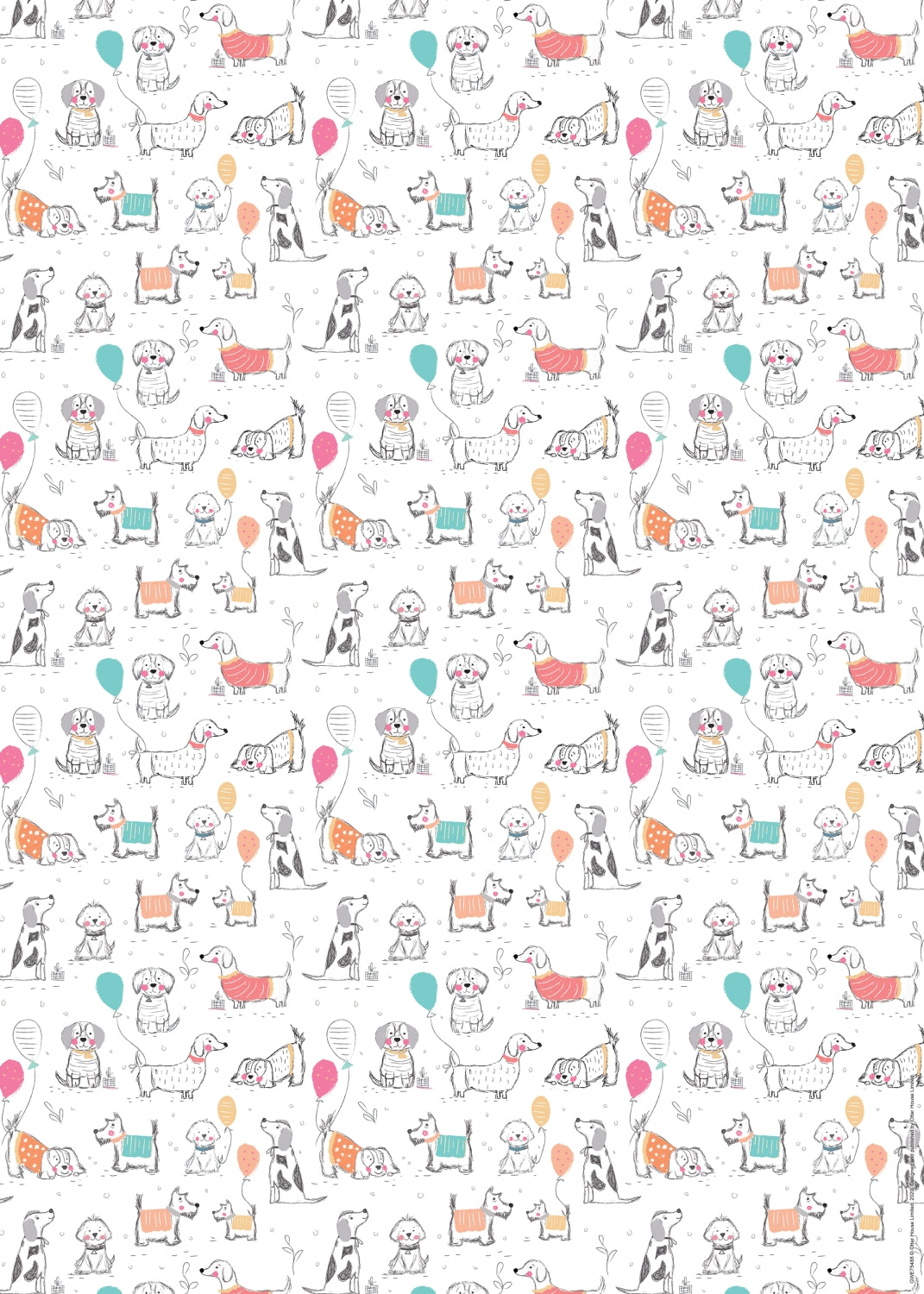 Gift Wrap & Tags - Dogs (2 Sheets & 2 Tags)