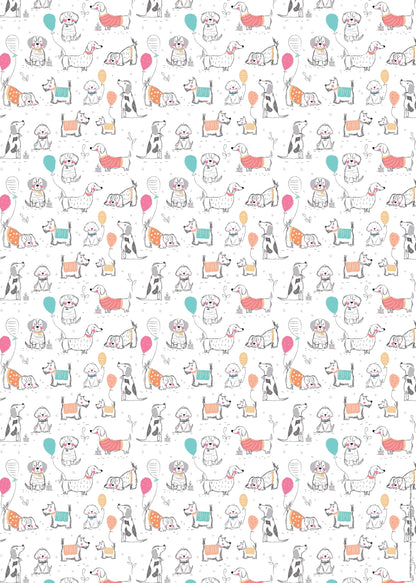 Gift Wrap & Tags - Dogs (2 Sheets & 2 Tags)