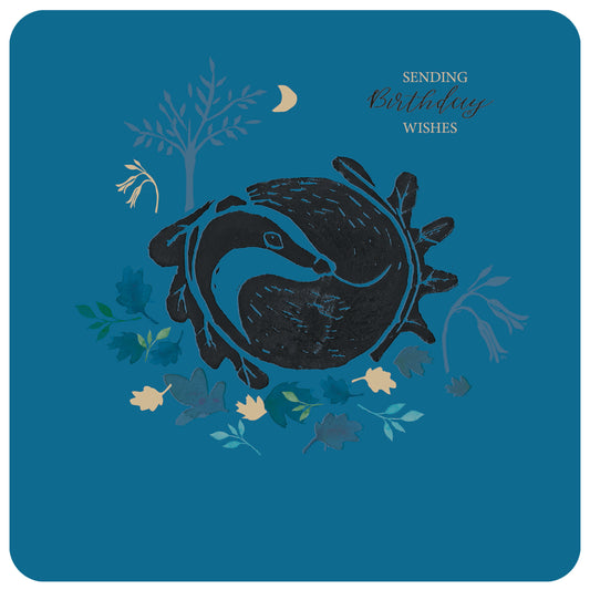 Brush & Ink Card Collection - Moonlight Badger