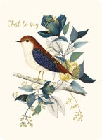 Botanical Blooms Card Collection - Copper Bird