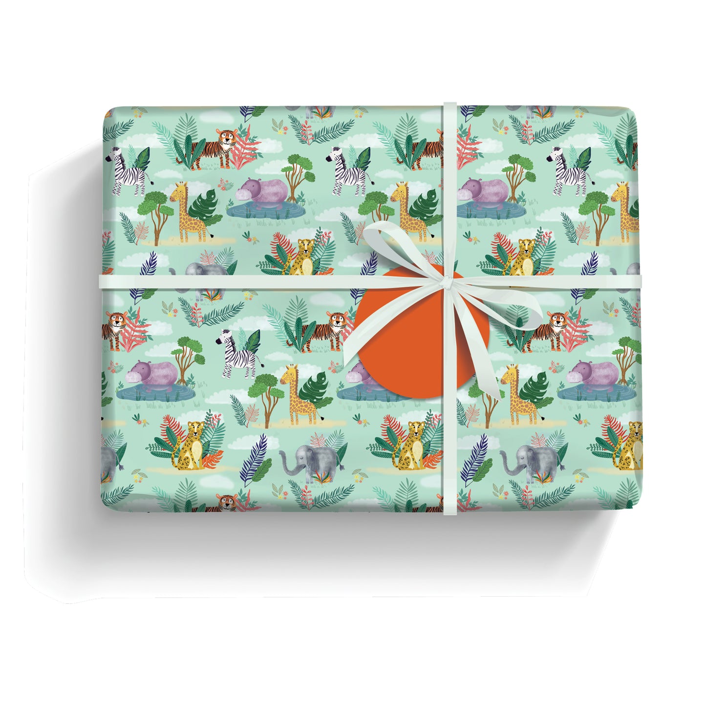 Gift Wrap & Tags - Safari Animals (2 Sheets & 2 Tags)