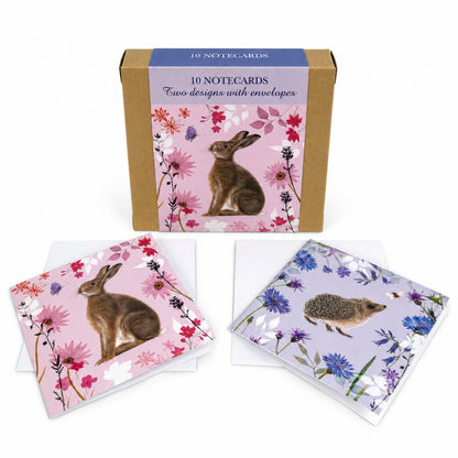 Notecard Pack (10 Cards) - Flowers & Wildlife