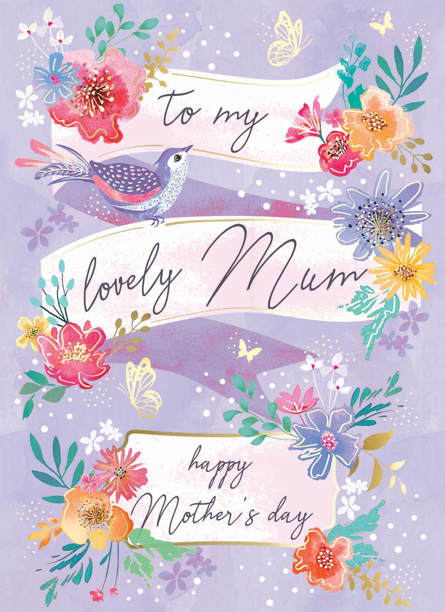 Mother's Day Card - Floral Banner