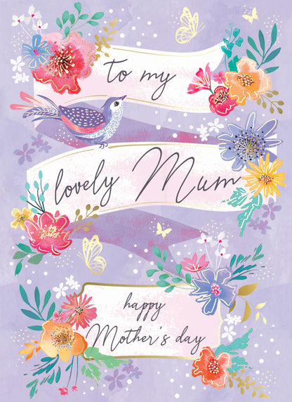 Mother's Day Card - Floral Banner